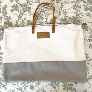 Cozy Earth White and Gray Tote Bag